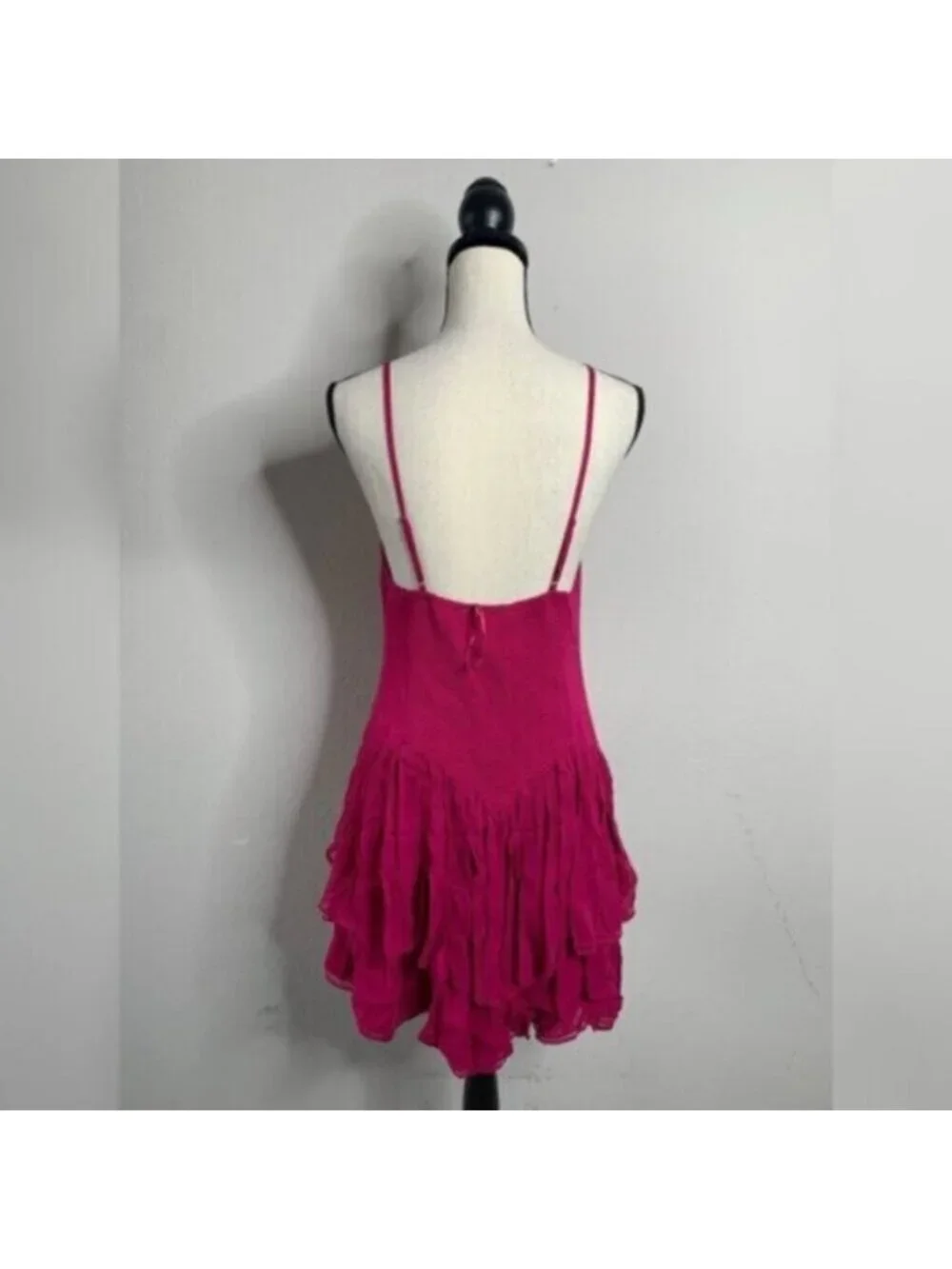 NWT Secret Mission Rasberry Ines Ruffle Mini Dress - Picture 10 of 16